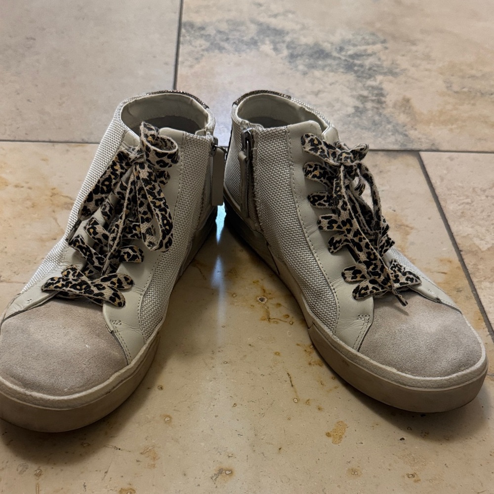 Dolce Vita Women's High-Top Sneakers with Leopard Print Laces